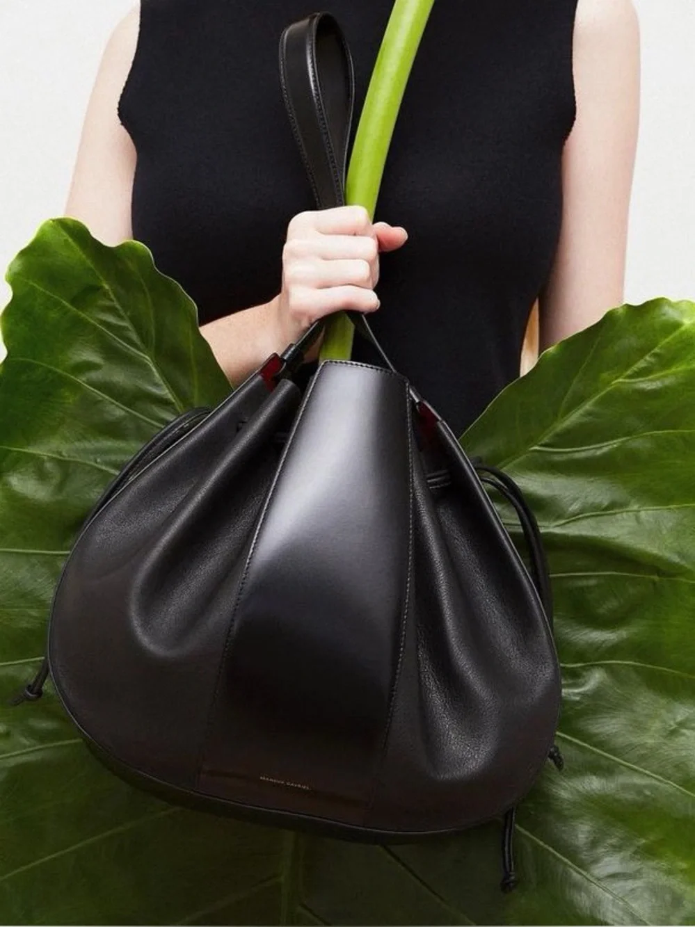 Mansur Gavriel Black Lillium Bucket Bag